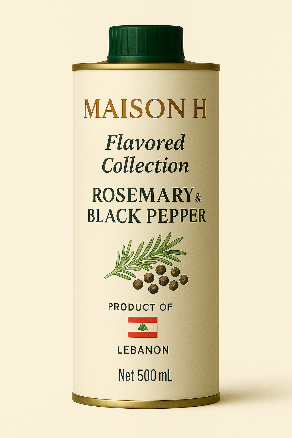 Maison H – Rosemary & Black Pepper Infused Olive Oil (500ml)